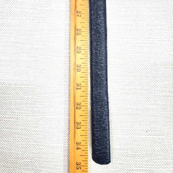 Christian Dior Vintage Belt Medium Blue Leather Women - Picture 15 of 15